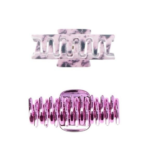 Justice Peanuts Snoopy Tie Dye Print & Metallic Claw Clips - Picture 3 of 6